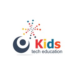 kids colorful tech education logo