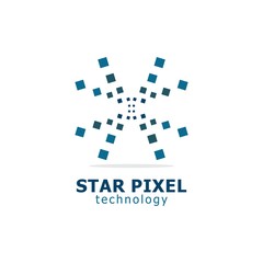 star square geometric pixel logo