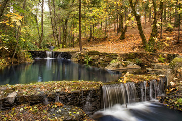 Fototapeta na wymiar Waterfall in a forest