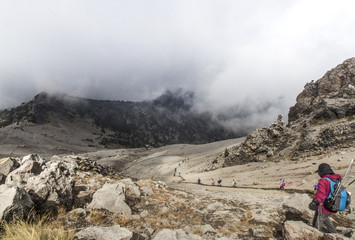 Hiking in the mountain