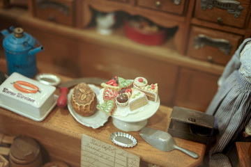 Breakfast, toy food. Vintage toys