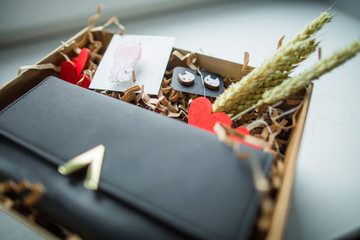 Красивые подарки, кошелек, косметика и брошь / ремесленные подарки и яркая начинка, подарочные наборы