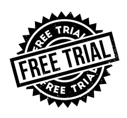 Free Trial rubber stamp. Grunge design with dust scratches. Effects can be easily removed for a clean, crisp look. Color is easily changed.