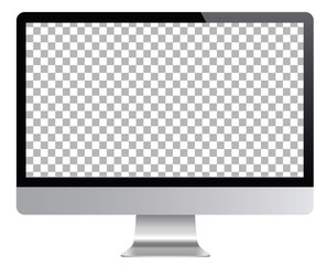 A personal computer monitor in a flat vector style