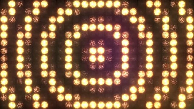 Circular flashing of the wall of light, loop.