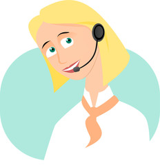 Beautiful call-center girl