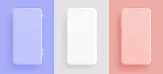 Mobile phone, template modern gadget. Smartphone mackup isolated realistic