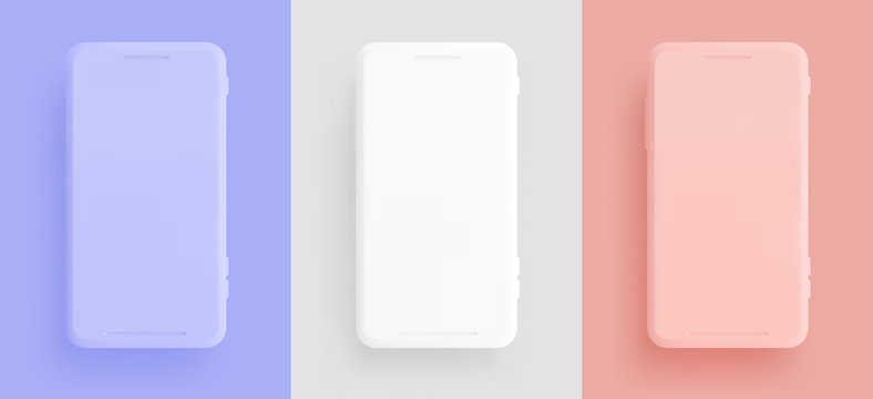 Mobile phone, template modern gadget. Smartphone mackup isolated realistic
