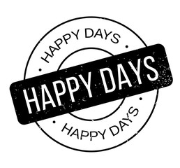 Happy Days rubber stamp. Grunge design with dust scratches. Effects can be easily removed for a clean, crisp look. Color is easily changed.