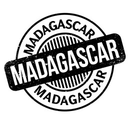 Madagascar rubber stamp. Grunge design with dust scratches. Effects can be easily removed for a clean, crisp look. Color is easily changed.