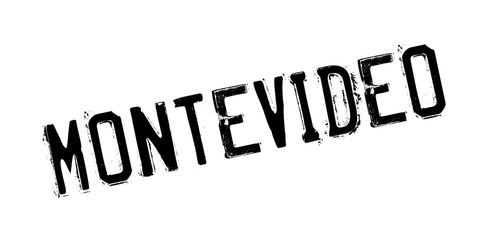 Montevideo rubber stamp. Grunge design with dust scratches. Effects can be easily removed for a clean, crisp look. Color is easily changed.