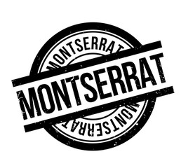 Montserrat rubber stamp. Grunge design with dust scratches. Effects can be easily removed for a clean, crisp look. Color is easily changed.