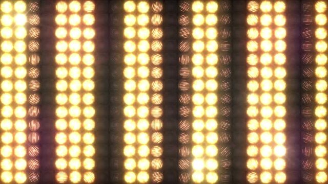 Wall of light with running horizontal stripes, loop
