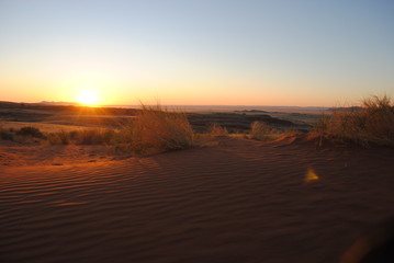 Fototapeta na wymiar Sonnenuntergang über Namibia