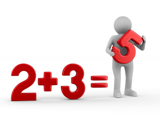 human holding right answer. Isolated 3D illustration