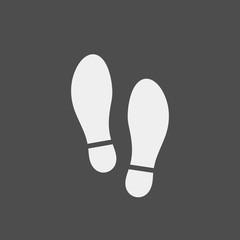 Footprints flat vector icon. Traces flat vector icon