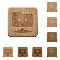 FTP print working directory wooden buttons