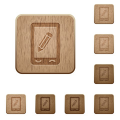 Mobile memo wooden buttons
