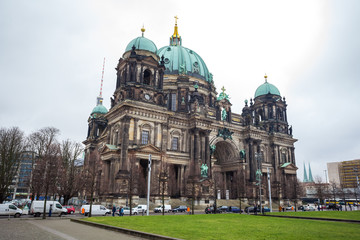 Beautiful view of historic Berlin Cathedral (Berliner Dom) at famous Museumsinsel (Museum Island) © k_samurkas