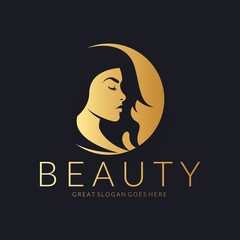 Beauty logo. An elegant logo for beauty, fashion and hairstyle related business.