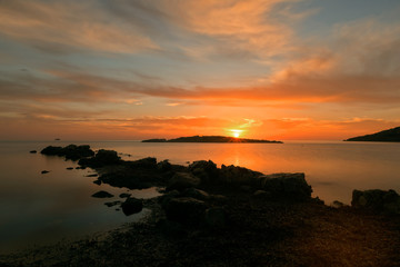 A sunset in Ibiza