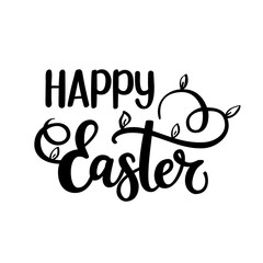 Happy Easter vector religious Christian spring world holiday design greeting card text. Nice brush colors