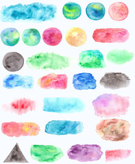 Set of watercolor textures