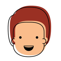 little boy head icon vector illustration design