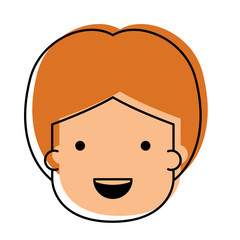 little boy head icon vector illustration design