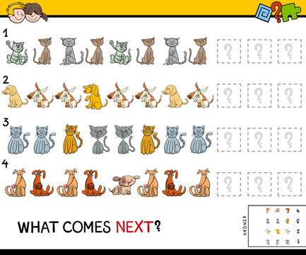 complete the pattern with pets animals game