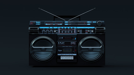 Fototapeta premium Boombox Moody 80s lighting 3d illustration