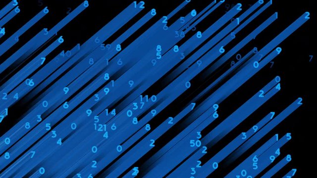 random numbers running down a computer screen