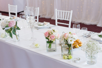 fancy table set for a wedding