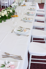 fancy table set for a wedding