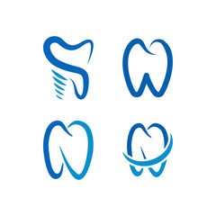 Collection of dental logo icon template vector
