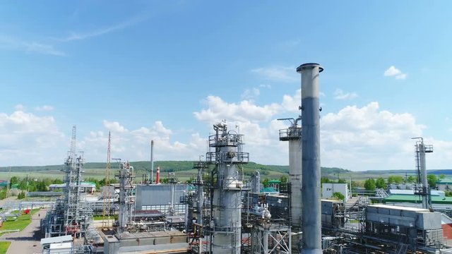 Tyre Factory Territory with Chimneys Constructions