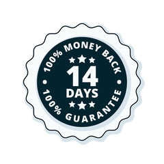 Fototapeta premium 14 Days Money Back illustration