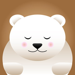 Sleeping white bear