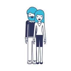 elegant couple avatars characters vector illustration design