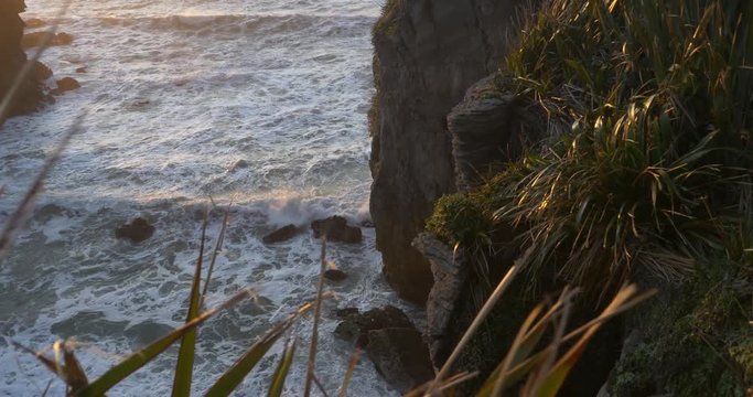 New Zealand West Coast sea shore Pancake Rocks
