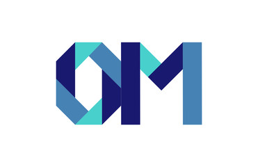 OM Ribbon Letter Logo
