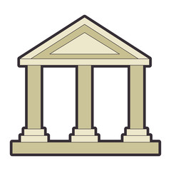 Obraz premium bank building isolated icon vector illustration design
