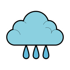 weather cloud rainy icon vector illustration design