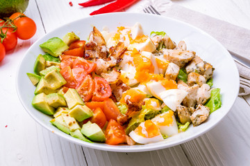 Cobb salad on a plate