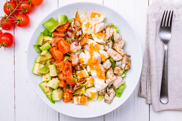 Cobb salad on a plate