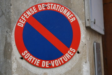 Paris,France-January 27, 2018: A picture of traffic sign in Paris, France.