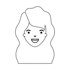 beautiful woman head avatar character vector illustration design