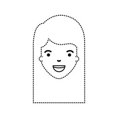 beautiful woman head avatar character vector illustration design