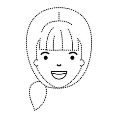 beautiful woman head avatar character vector illustration design