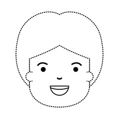 little boy head icon vector illustration design